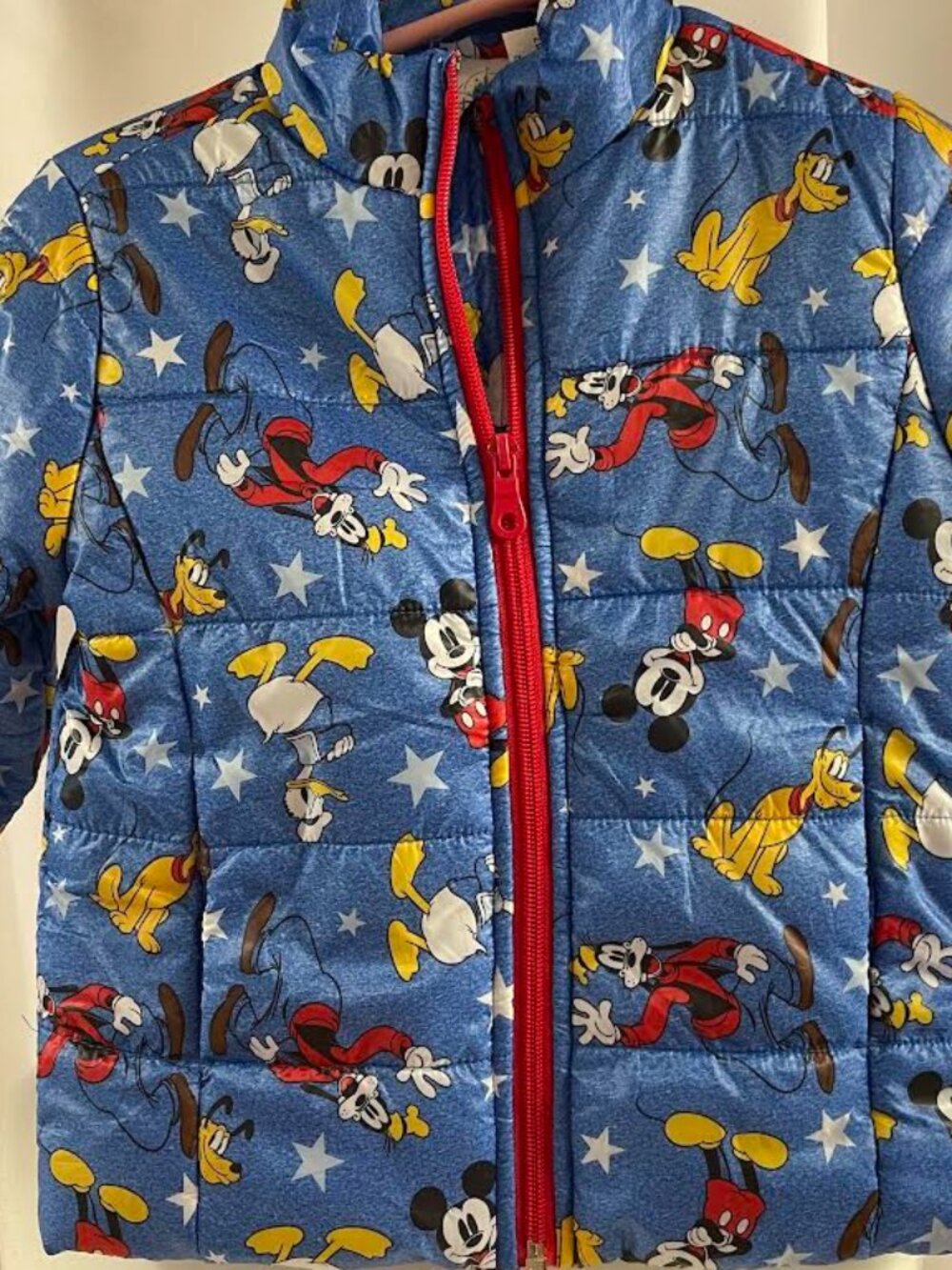 Vintage Disney Puffer Jacket - Mickey Minnie Goofy Stars